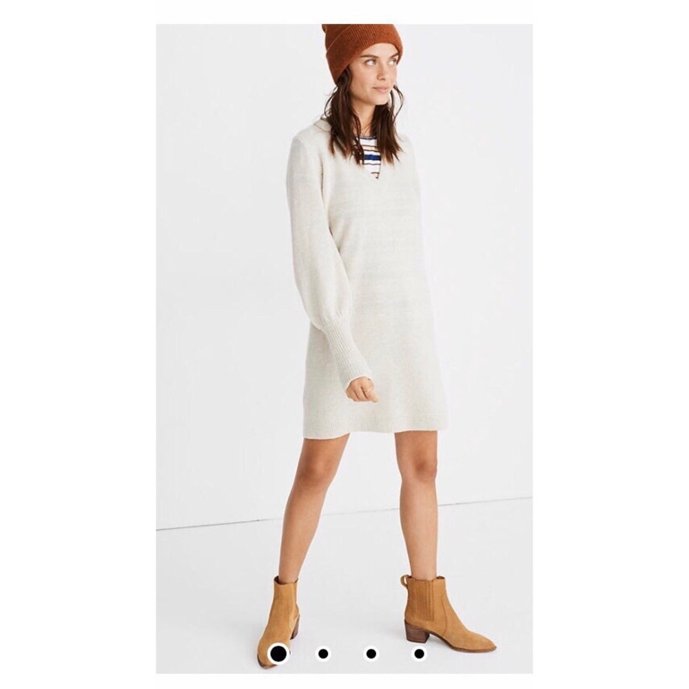 Madewell Bubble Sleeves Sweater Dress